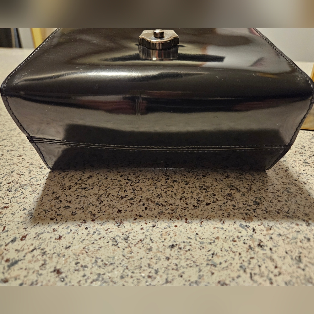 FURLA - EUC-ABSOLUTELY STUNNING Black Patent Leather Crossbody - Picture 13 of 15